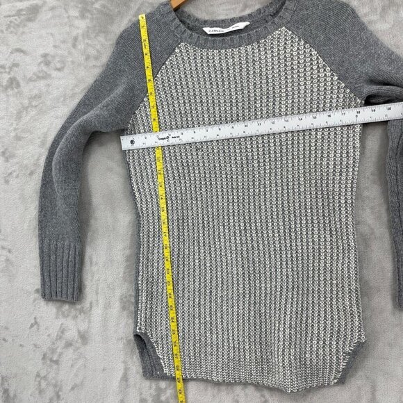 Athleta Sierra Sweater Gray White Wool Cashmere Tunic Chunky Knit - Picture 10 of 10